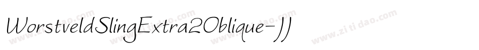 WorstveldSlingExtra2Oblique字体转换