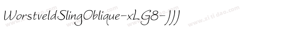 WorstveldSlingOblique-xLG8字体转换