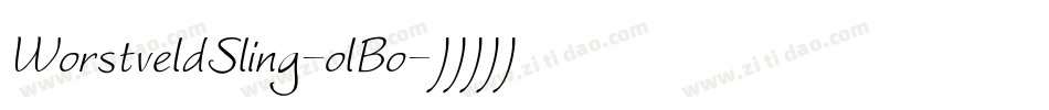 WorstveldSling-olBo字体转换