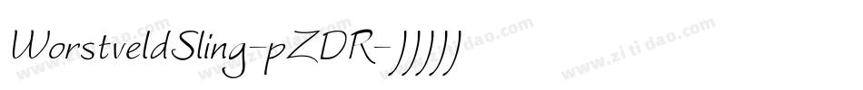 WorstveldSling-pZDR字体转换 WorstveldSling-pZDR字体转换