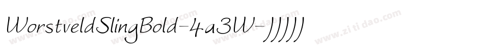 WorstveldSlingBold-4a3W字体转换 WorstveldSlingBold-4a3W字体转换