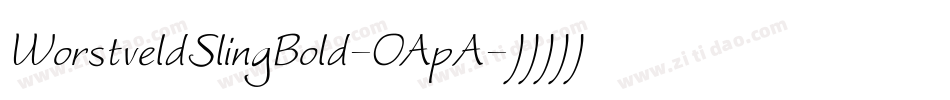 WorstveldSlingBold-OApA字体转换