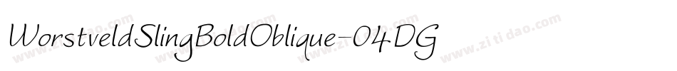 WorstveldSlingBoldOblique-04DG字体转换