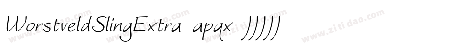 WorstveldSlingExtra-apqx字体转换