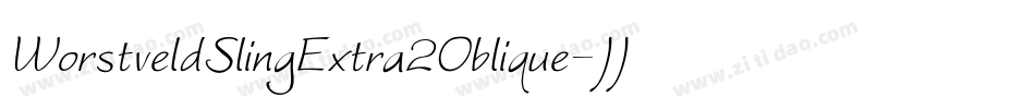WorstveldSlingExtra2Oblique字体转换