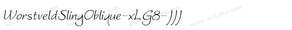 WorstveldSlingOblique-xLG8字体转换