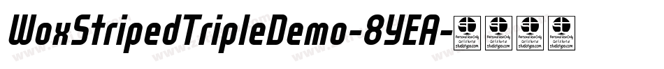 WoxStripedTripleDemo-8YEA字体转换