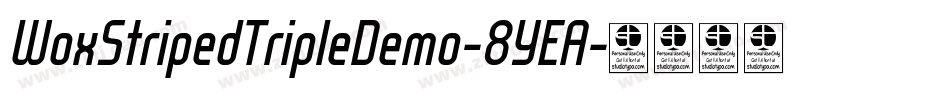 WoxStripedTripleDemo-8YEA字体转换