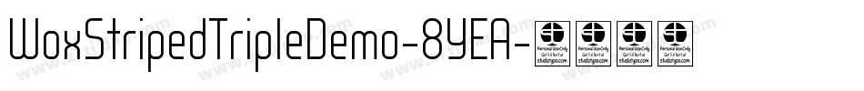 WoxStripedTripleDemo-8YEA字体转换