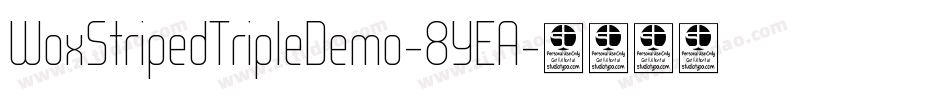 WoxStripedTripleDemo-8YEA字体转换