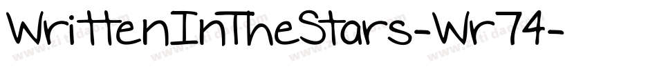 WrittenInTheStars-Wr74字体转换