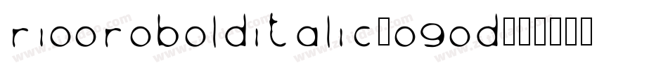RioOroBoldItalic-O9od字体转换