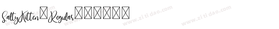 SaltyKitten-Regular字体转换