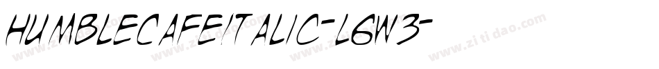 HumbleCafeItalic-L6W3字体转换