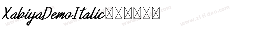 XabiyaDemoItalic字体转换
