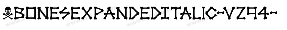 XbonesExpandedItalic-vz94字体转换