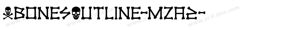 XbonesOutline-mzA2字体转换