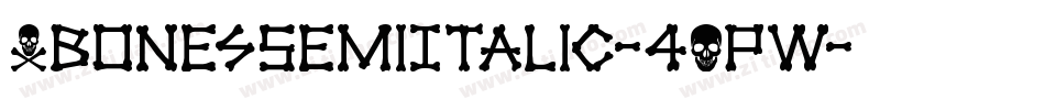XbonesSemiItalic-4OPW字体转换