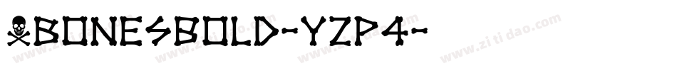 XbonesBold-YZp4字体转换