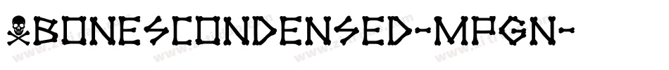 XbonesCondensed-MPgn字体转换