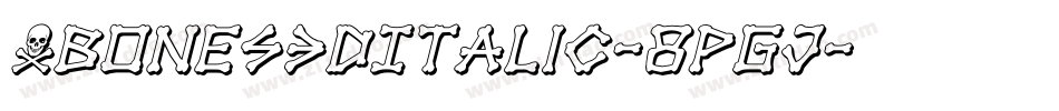 Xbones3DItalic-8pGJ字体转换