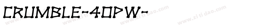 Crumble-4opW字体转换