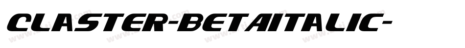 Claster-BETAitalic字体转换