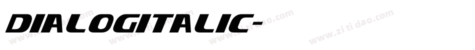 Dialogitalic字体转换
