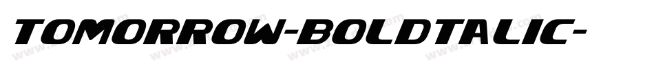 Tomorrow-boldtalic字体转换