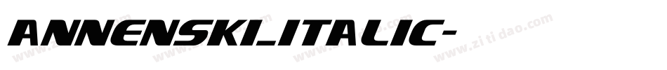 annenski_italic字体转换