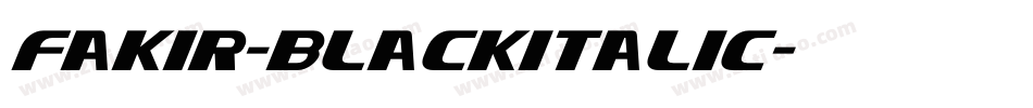 fakir-blackitalic字体转换