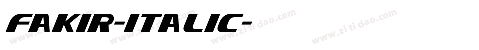 fakir-italic字体转换