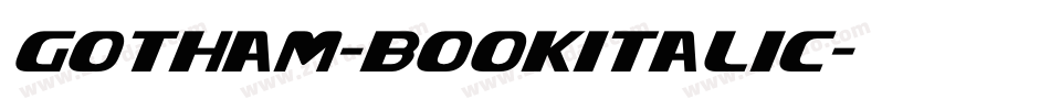 gotham-bookitalic字体转换