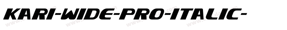kari-wide-pro-italic字体转换