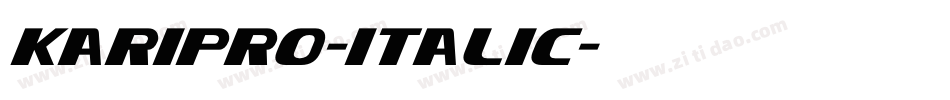 karipro-italic字体转换 karipro-italic字体转换