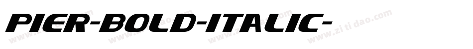 pier-bold-italic字体转换