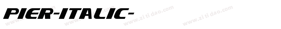 pier-italic字体转换