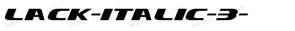 lack-italic-3字体转换