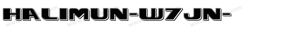 Halimun-W7jn字体转换