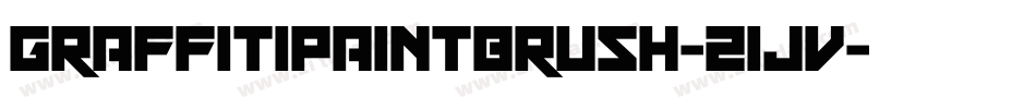 Graffitipaintbrush-21Jv字体转换