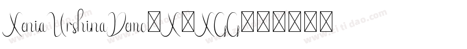 XeniaUrshinaDemo-X3XGG字体转换