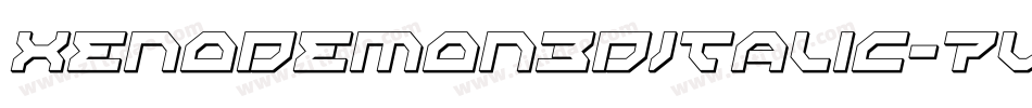 XenoDemon3DItalic-7VjP字体转换