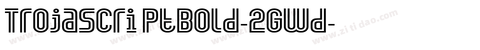 TrojaScriptBold-2GWd字体转换