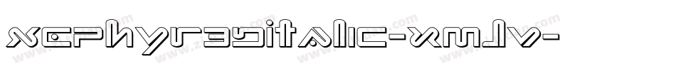 Xephyr3DItalic-xmJV字体转换
