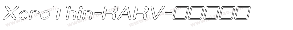 XeroThin-RARV字体转换