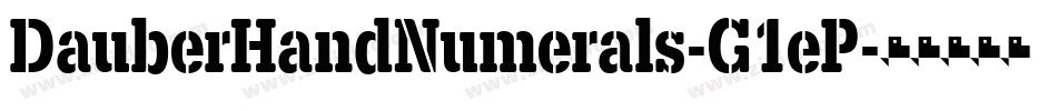 DauberHandNumerals-G1eP字体转换