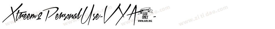 Xtreem2PersonalUse-VYA6字体转换