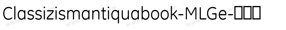 Classizismantiquabook-MLGe字体转换