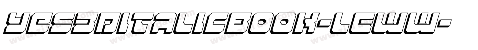 Yes3DitalicBook-lEww字体转换
