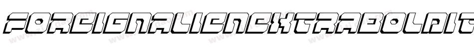 foreignalienextraboldital字体转换
